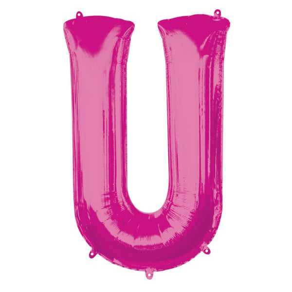 Feestbazaar Folieballon Roze Letter 'U' Groot