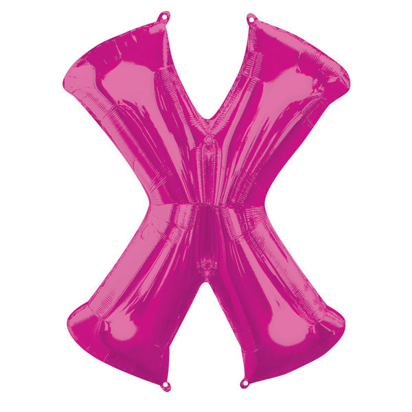 Feestbazaar Folieballon Roze Letter 'X' 88 cm
