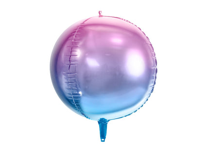 Feestbazaar Folieballon schaduw violet/blauw 35cm