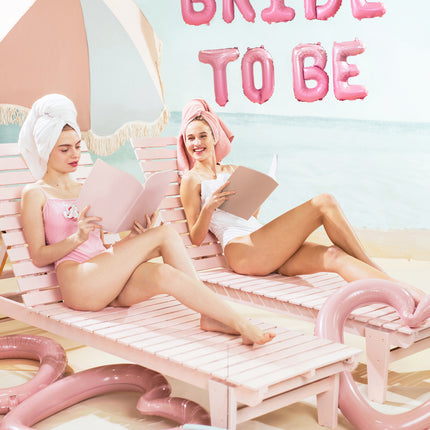 Feestbazaar Folieballon Set 'Bride To Be' Roze (340x35 cm)