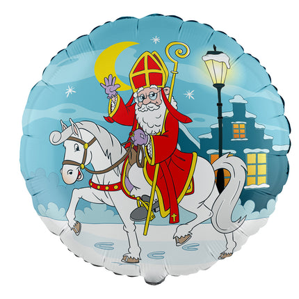 Feestbazaar Folieballon Sinterklaas & Ozosnel Cartoon (45cm)