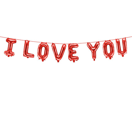 Feestbazaar Folieballon Slinger 'I Love You'