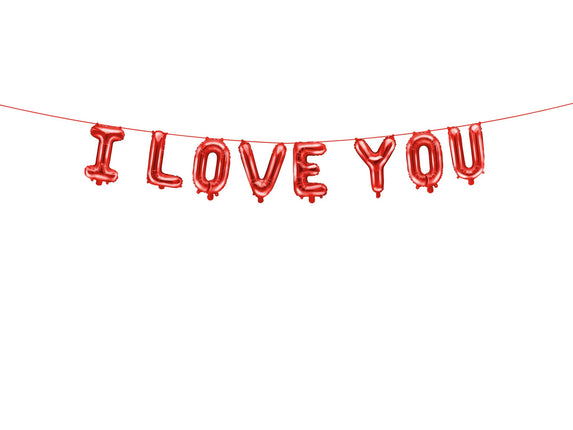 Feestbazaar Folieballon Slinger 'I Love You'