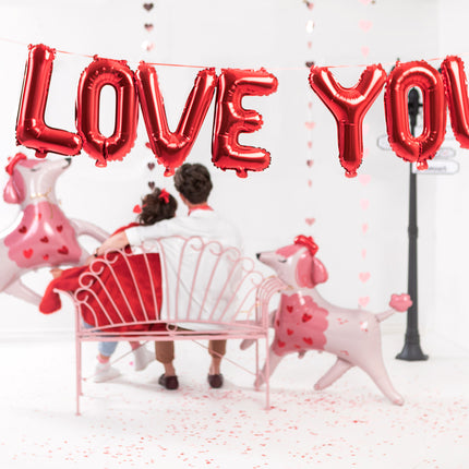 Feestbazaar Folieballon Slinger 'I Love You'