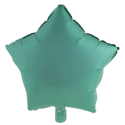 Feestbazaar Folieballon Ster Chroom Groen - 46cm