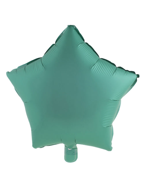 Feestbazaar Folieballon Ster Chroom Groen - 46cm