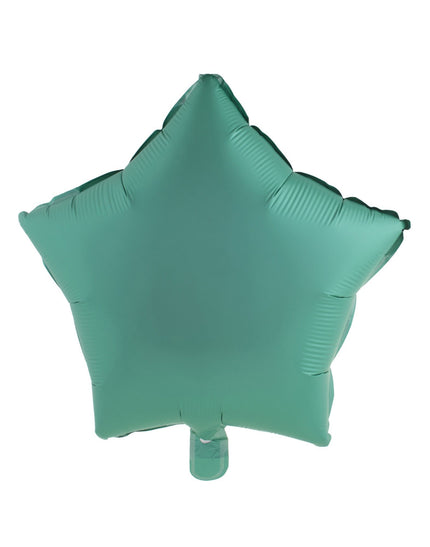 Feestbazaar Folieballon Ster Chroom Groen - 46cm
