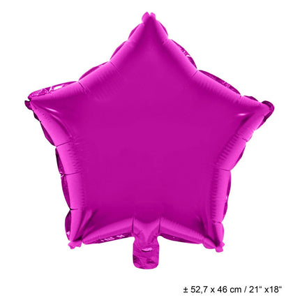 Feestbazaar Folieballon Ster Fuchsia - 46cm