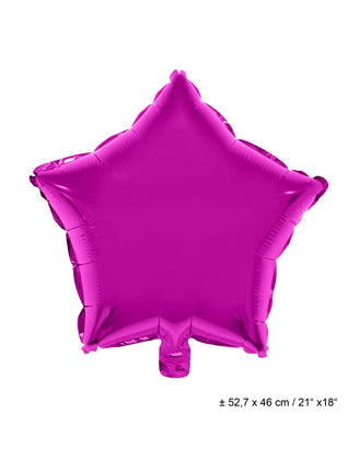 Feestbazaar Folieballon Ster Fuchsia - 46cm