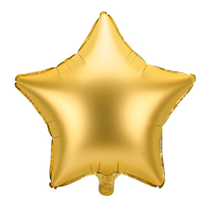 Feestbazaar Folieballon ster goud Satijn 48cm