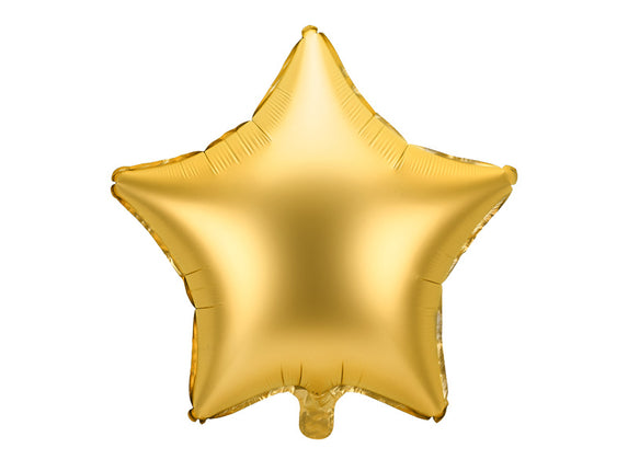Feestbazaar Folieballon ster goud Satijn 48cm