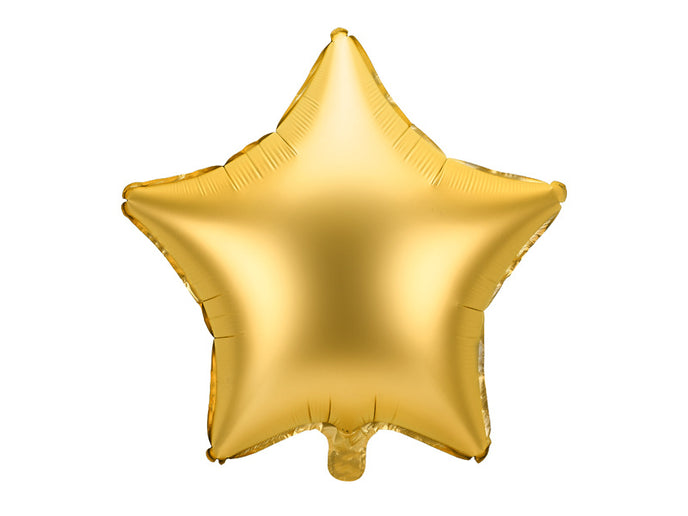 Feestbazaar Folieballon ster goud Satijn 48cm