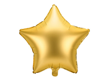Feestbazaar Folieballon ster goud Satijn 48cm
