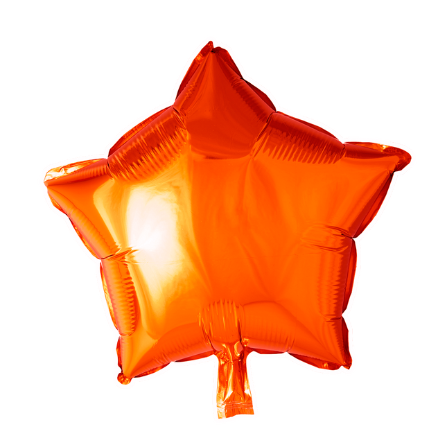 Feestbazaar Folieballon Ster Oranje (45cm)