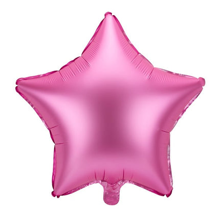Feestbazaar Folieballon Ster Pink Satijn 48cm