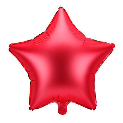 Feestbazaar Folieballon ster rood Satijn 48cm