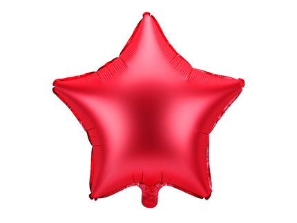Feestbazaar Folieballon ster rood Satijn 48cm