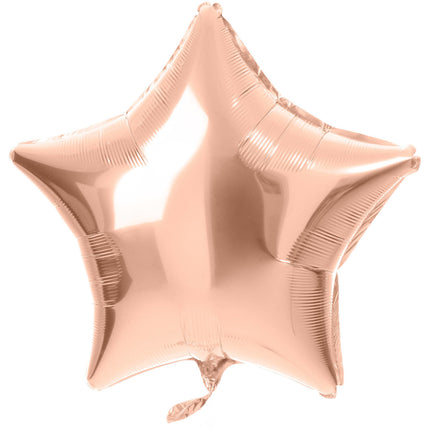 Feestbazaar Folieballon Ster Rose Goud Glanzend (48cm)