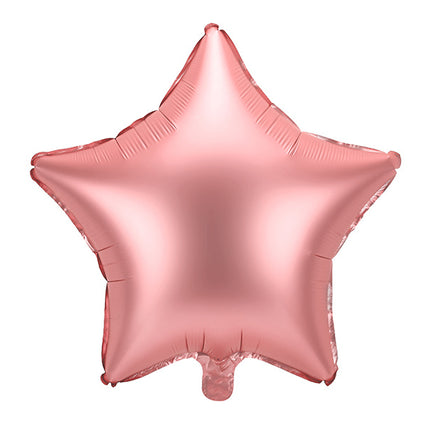 Feestbazaar Folieballon ster Rose Goud Satijn 48cm