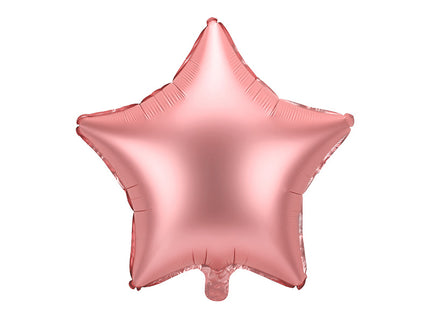 Feestbazaar Folieballon ster Rose Goud Satijn 48cm
