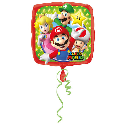 Feestbazaar Folieballon Super Mario Vierkant - 43 cm