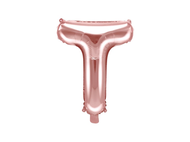 Feestbazaar Folieballon T Rose Goud 35 cm