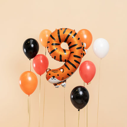 Feestbazaar Folieballon Tijger Cijfer 9 (81cm)