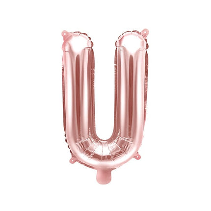 Feestbazaar Folieballon U Rose Goud 35 cm