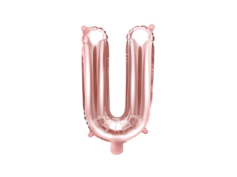 Feestbazaar Folieballon U Rose Goud 35 cm