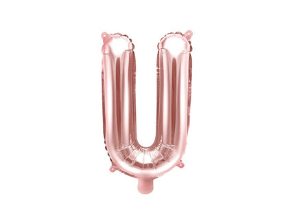 Feestbazaar Folieballon U Rose Goud 35 cm