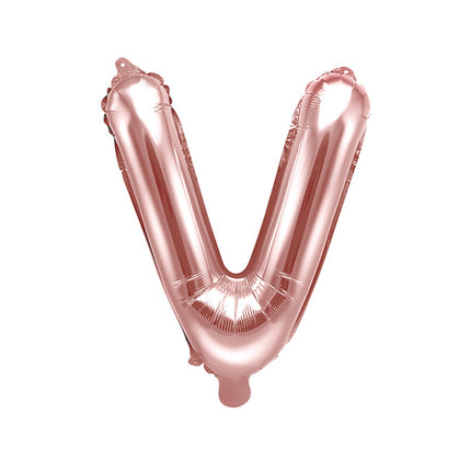 Feestbazaar Folieballon V Rose Goud 35 cm
