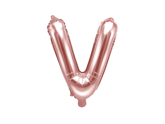 Feestbazaar Folieballon V Rose Goud 35 cm