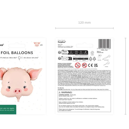 Feestbazaar Folieballon Varkentje (61x36cm)