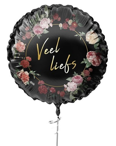 Feestbazaar Folieballon  'Veel liefs' Flowers (45cm)