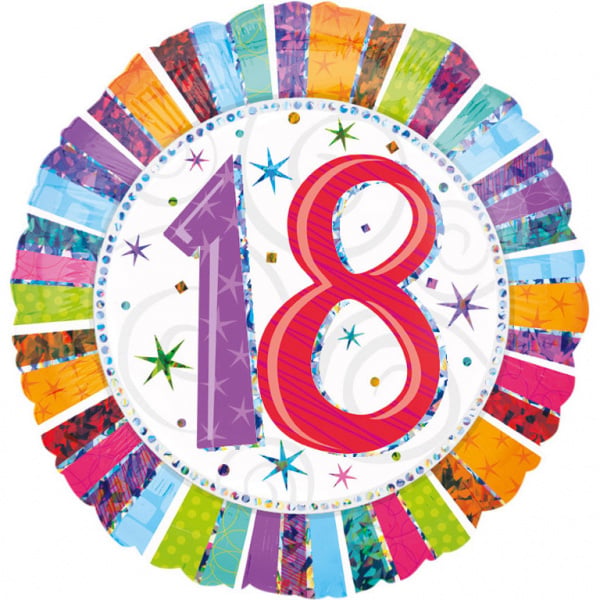 Feestbazaar Folieballon Verjaardag 18 Jaar - 45cm