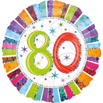 Feestbazaar Folieballon Verjaardag 80 Jaar - 45cm