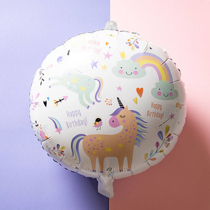 Feestbazaar Folieballon Verjaardag Eenhoorn (45cm)