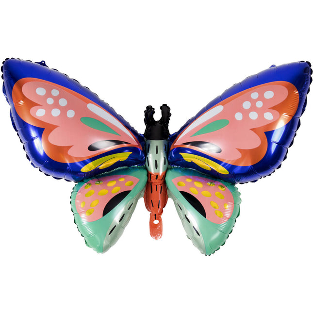 Feestbazaar Folieballon Vlinder Multikleur (88x54cm)