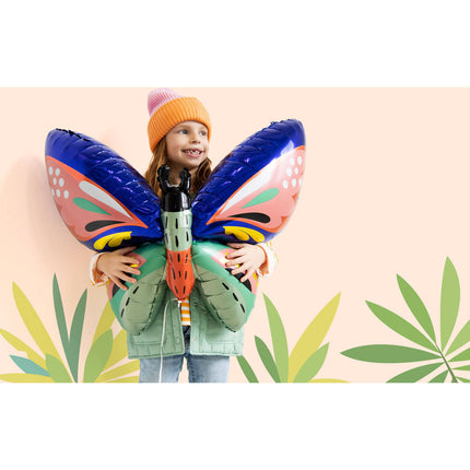 Feestbazaar Folieballon Vlinder Multikleur (88x54cm)
