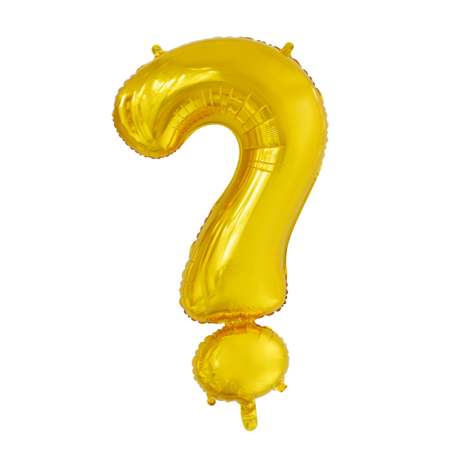 Feestbazaar Folieballon Vraagteken Goud 41cm