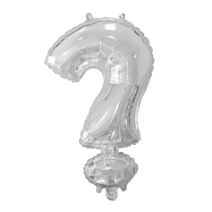 Feestbazaar Folieballon Vraagteken Zilver 41cm