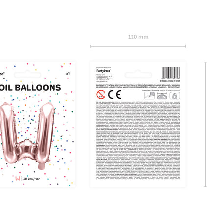 Feestbazaar Folieballon W Rose Goud 35 cm