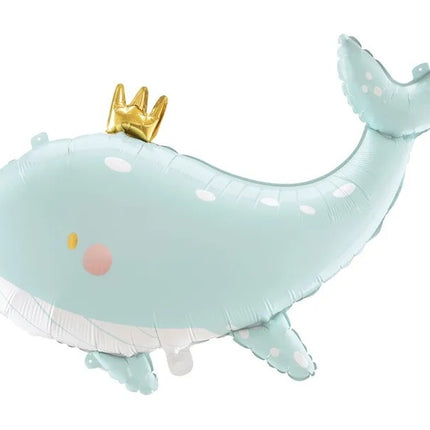 Feestbazaar Folieballon Walvis Licht Blauw (93x60cm)