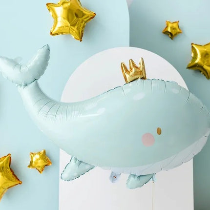Feestbazaar Folieballon Walvis Licht Blauw (93x60cm)