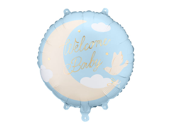 Feestbazaar Folieballon Welcome Baby Blauw (35cm)