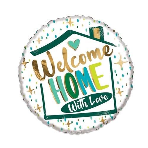 Feestbazaar Folieballon  'Welcome home' with love (46cm)
