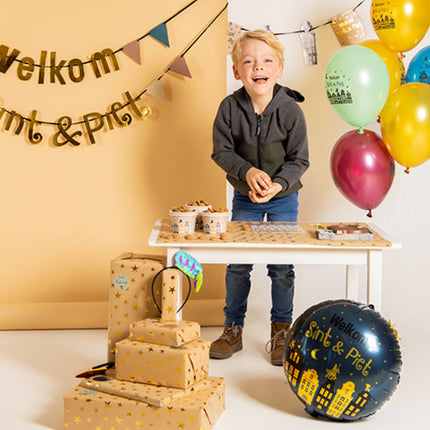 Feestbazaar Folieballon Welkom Sint & Piet Classic (45cm)