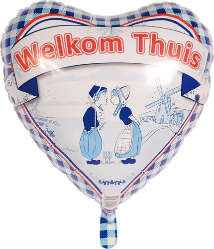 Feestbazaar Folieballon Welkom Thuis Delfts Blauw - 45cm