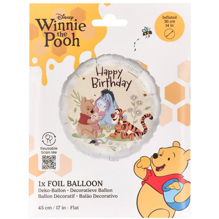 Feestbazaar Folieballon Winnie & Friends 'Happy Birthday'