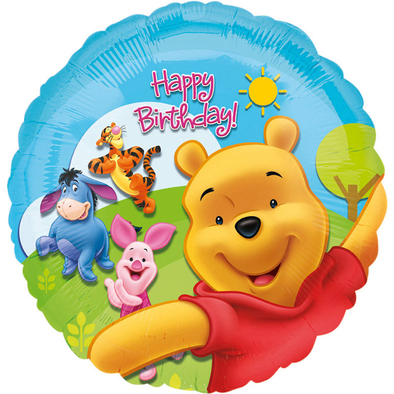 Feestbazaar Folieballon Winnie The Pooh 'Happy Birthday' Sunny